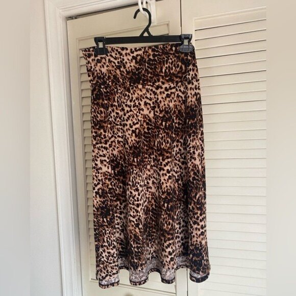 Lularoe Size M Animal Print "Azure" Swing Skirt - Picture 1 of 7